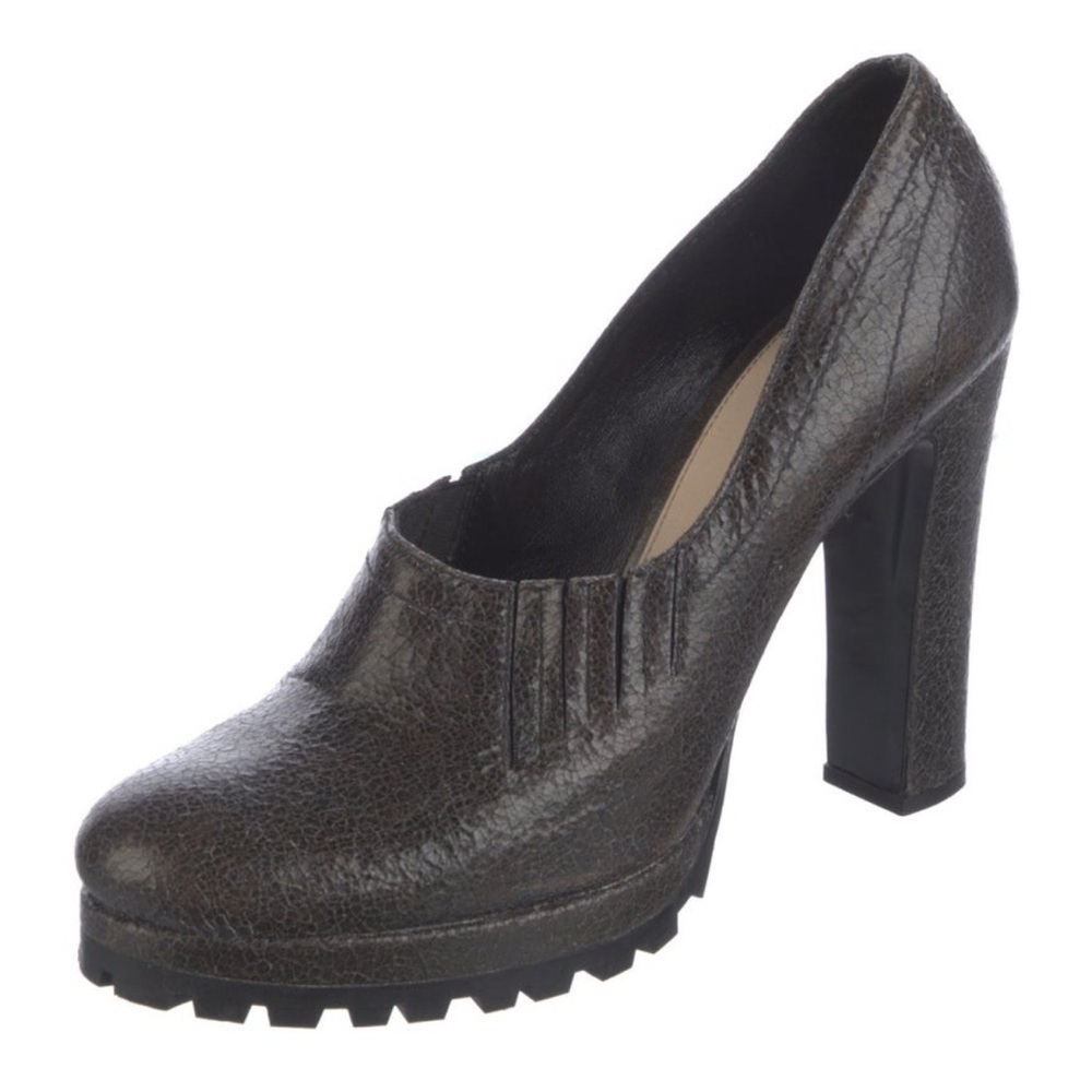 Prada Textured Leather Pumps